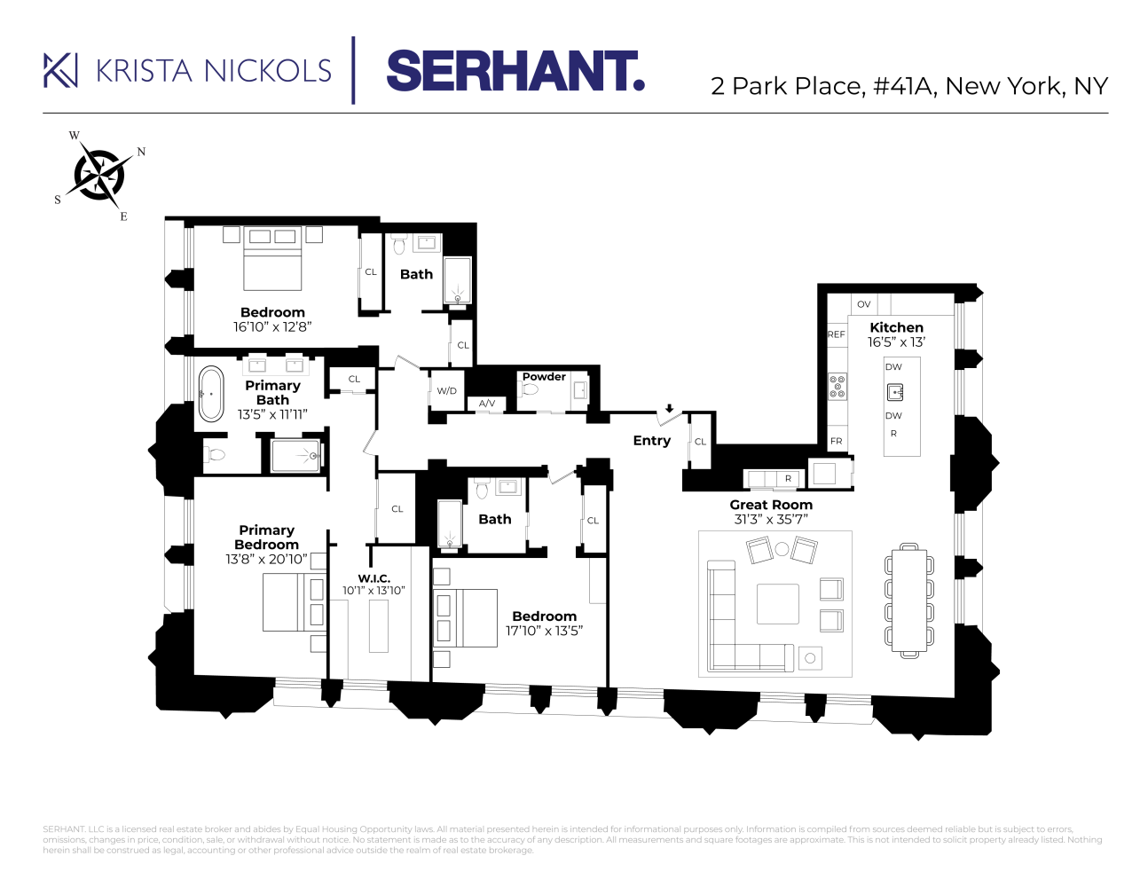 Floorplan for 2 Park Place, 41A