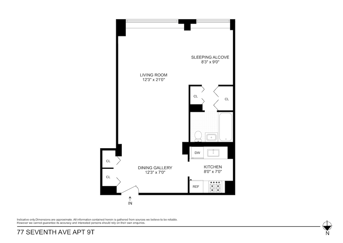 Floorplan for 77 7th Avenue, 9T