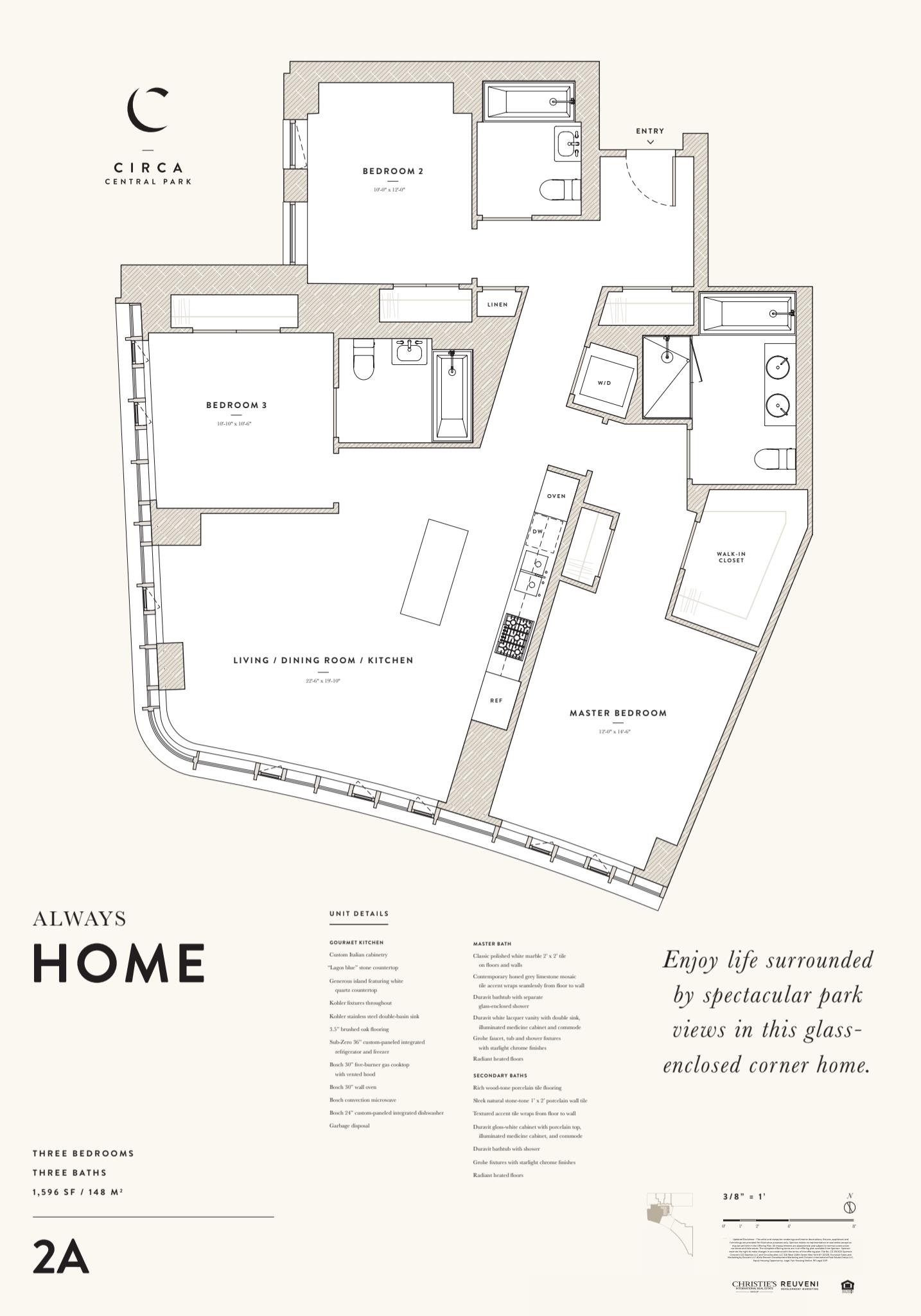 Floorplan for 285 West 110th Street, 2-A