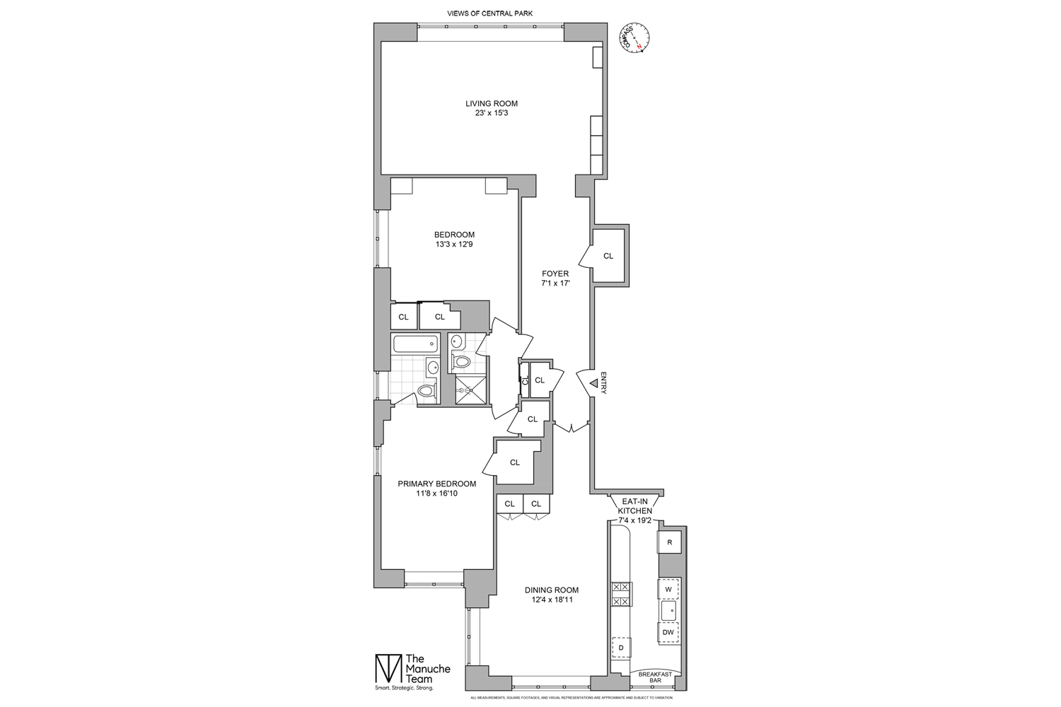 Floorplan for 900 5th Avenue, 14C