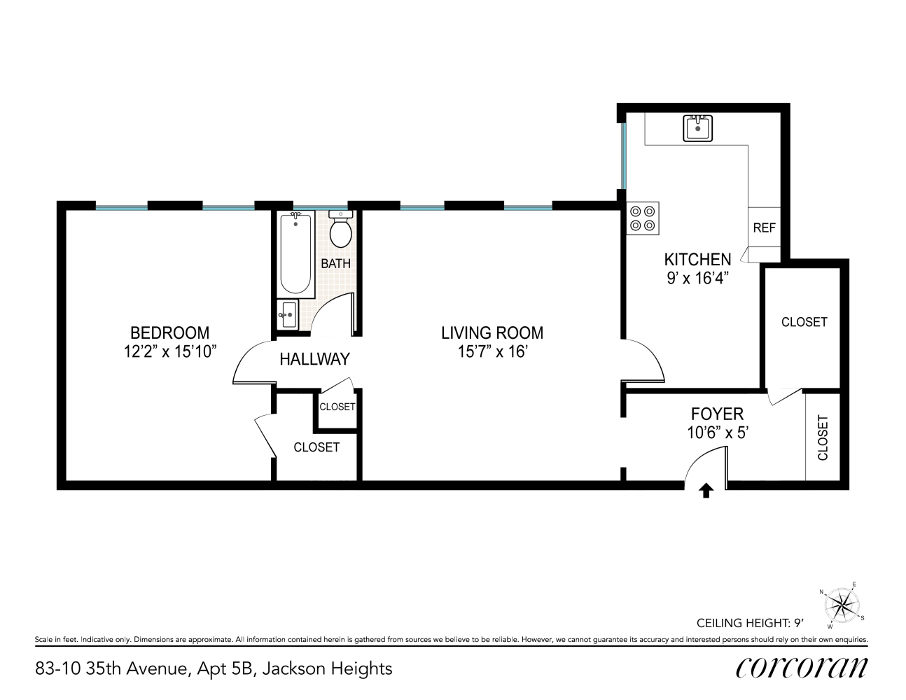 Floorplan for 83-10 35th Avenue, 5B