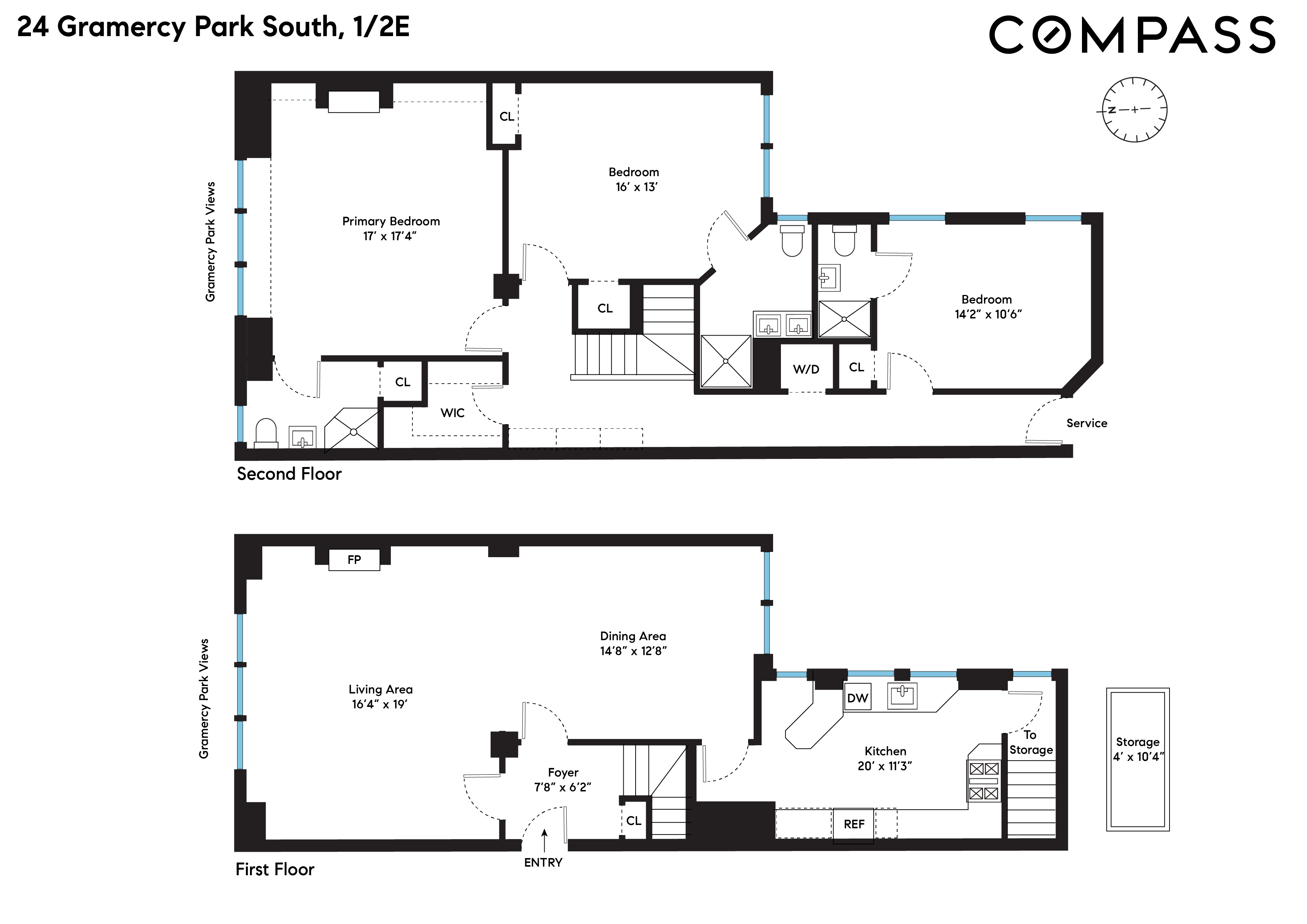 Floorplan for 24 Gramercy Park, 1/2E