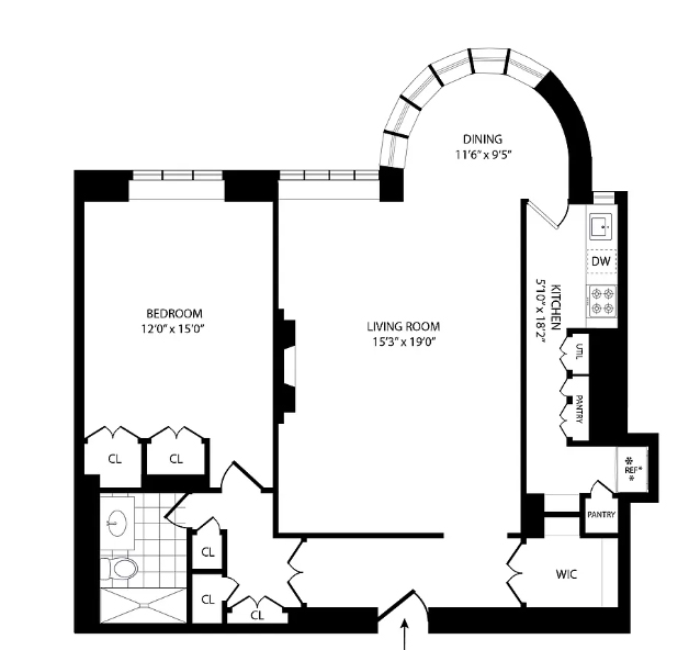 Floorplan for 17 West 54th Street, 6CC