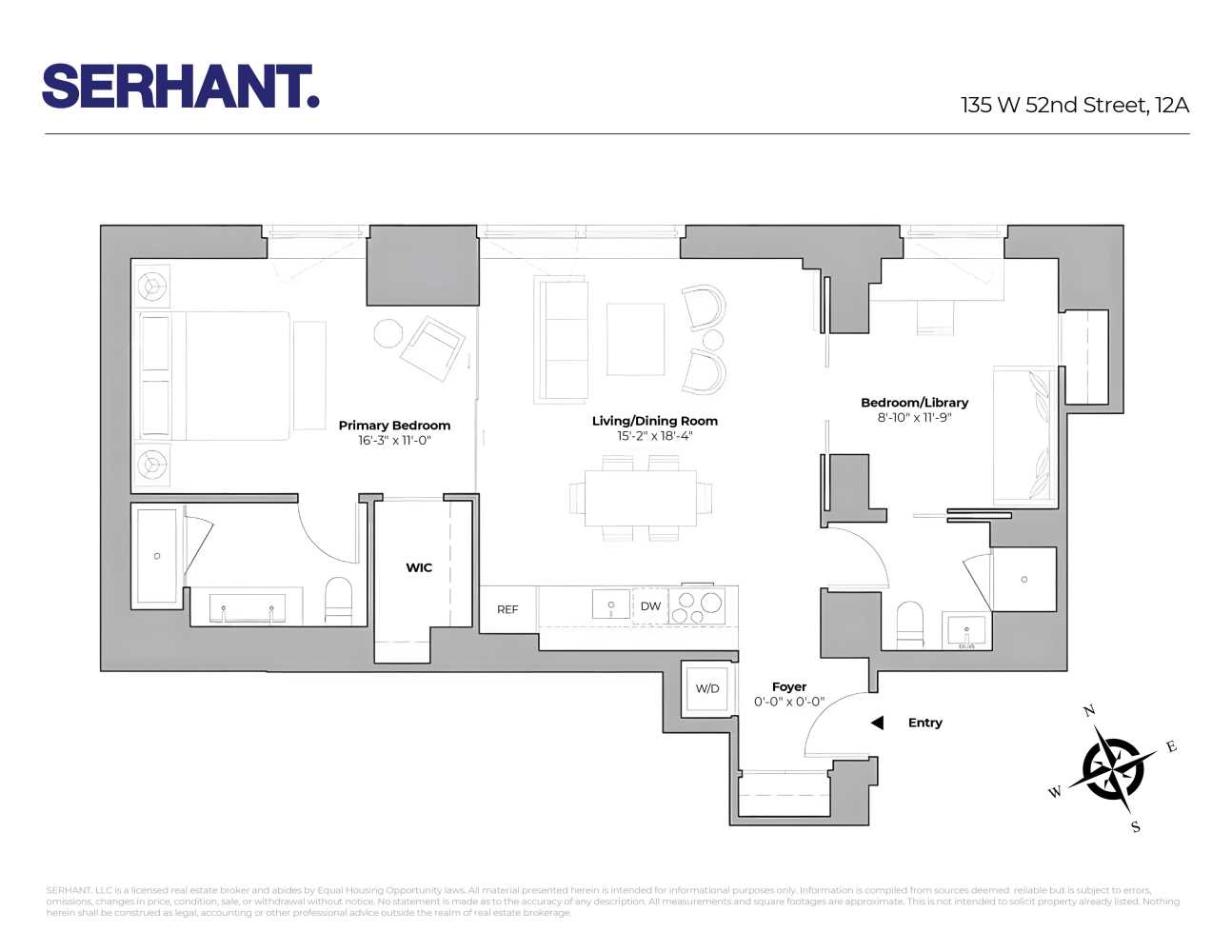 Floorplan for 135 West 52nd Street, 12A