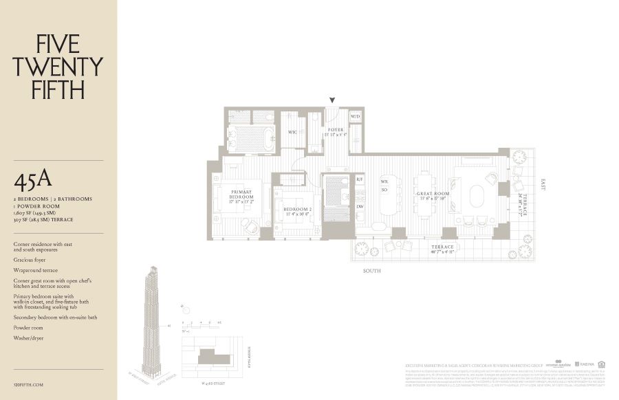 Floorplan for 520 5th Avenue, 45A