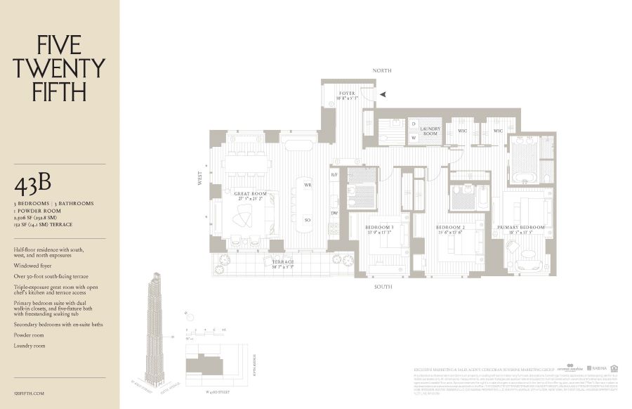 Floorplan for 520 5th Avenue, 43B