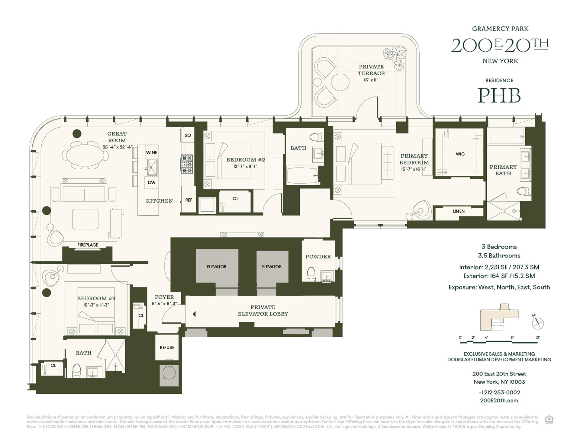 Floorplan for 200 East 20th Street, PHB