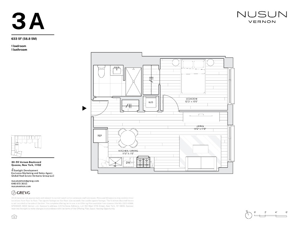 Floorplan for 30-55 Vernon Boulevard, 3A