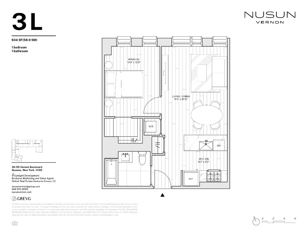 Floorplan for 30-55 Vernon Boulevard, 3L