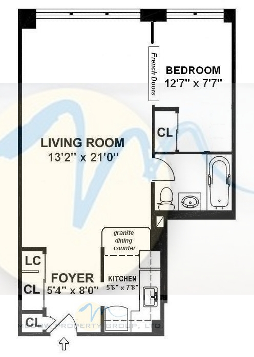 Floorplan for 80 Park Avenue, 6C