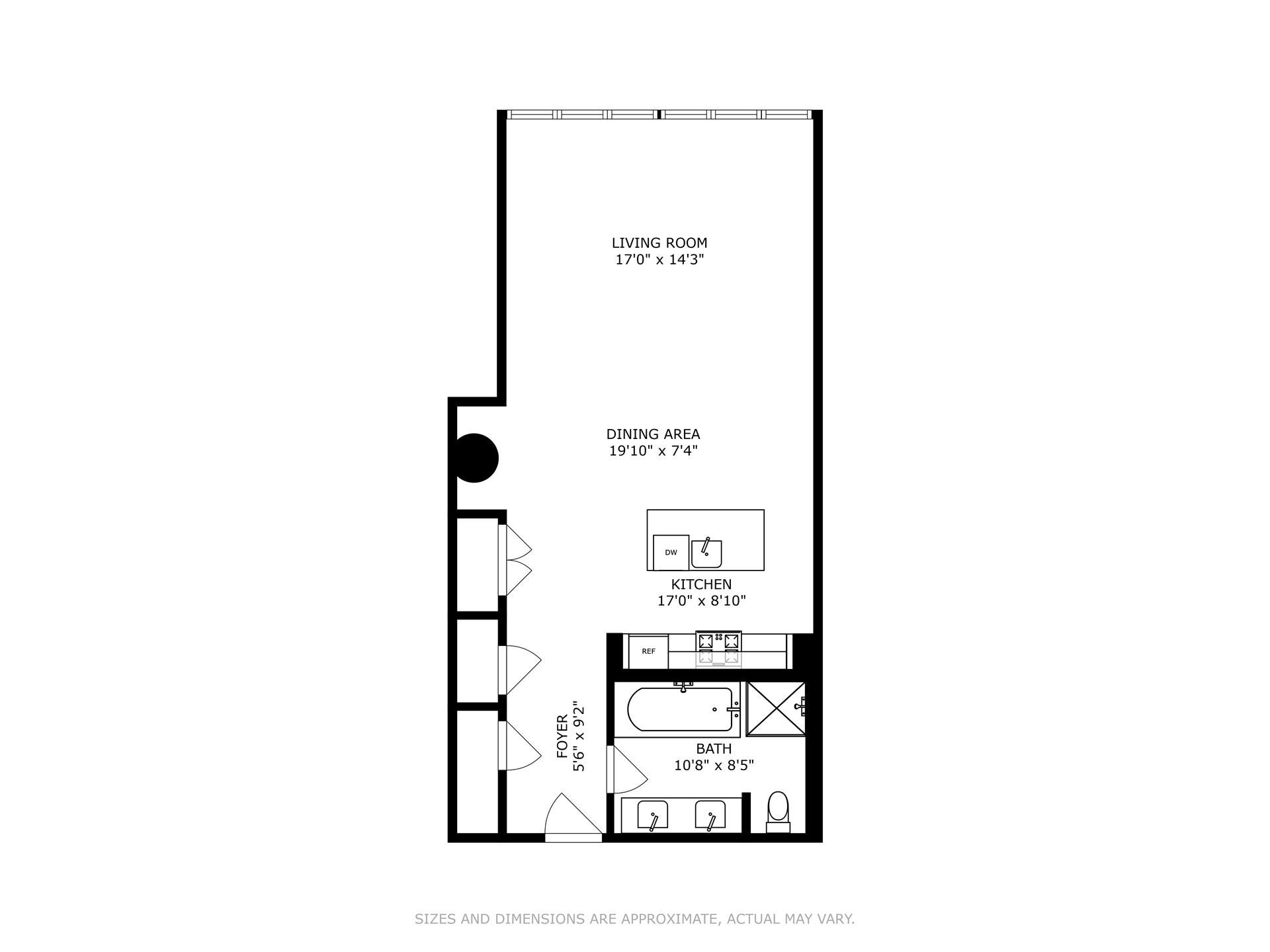 Floorplan for 360 Furman Street, 416