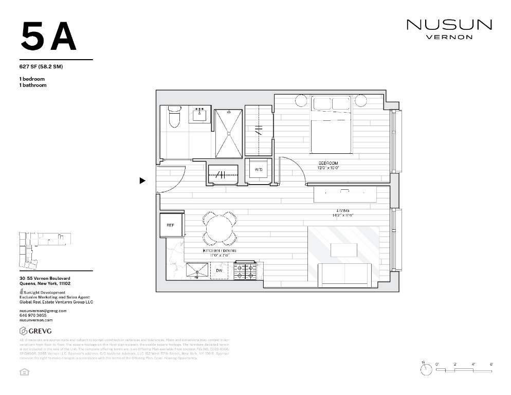 Floorplan for 30-55 Vernon Boulevard, 5A