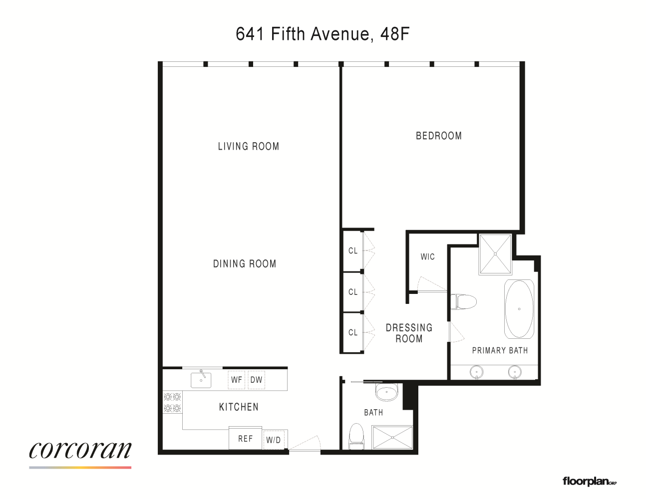 Floorplan for 641 5th Avenue, 48F