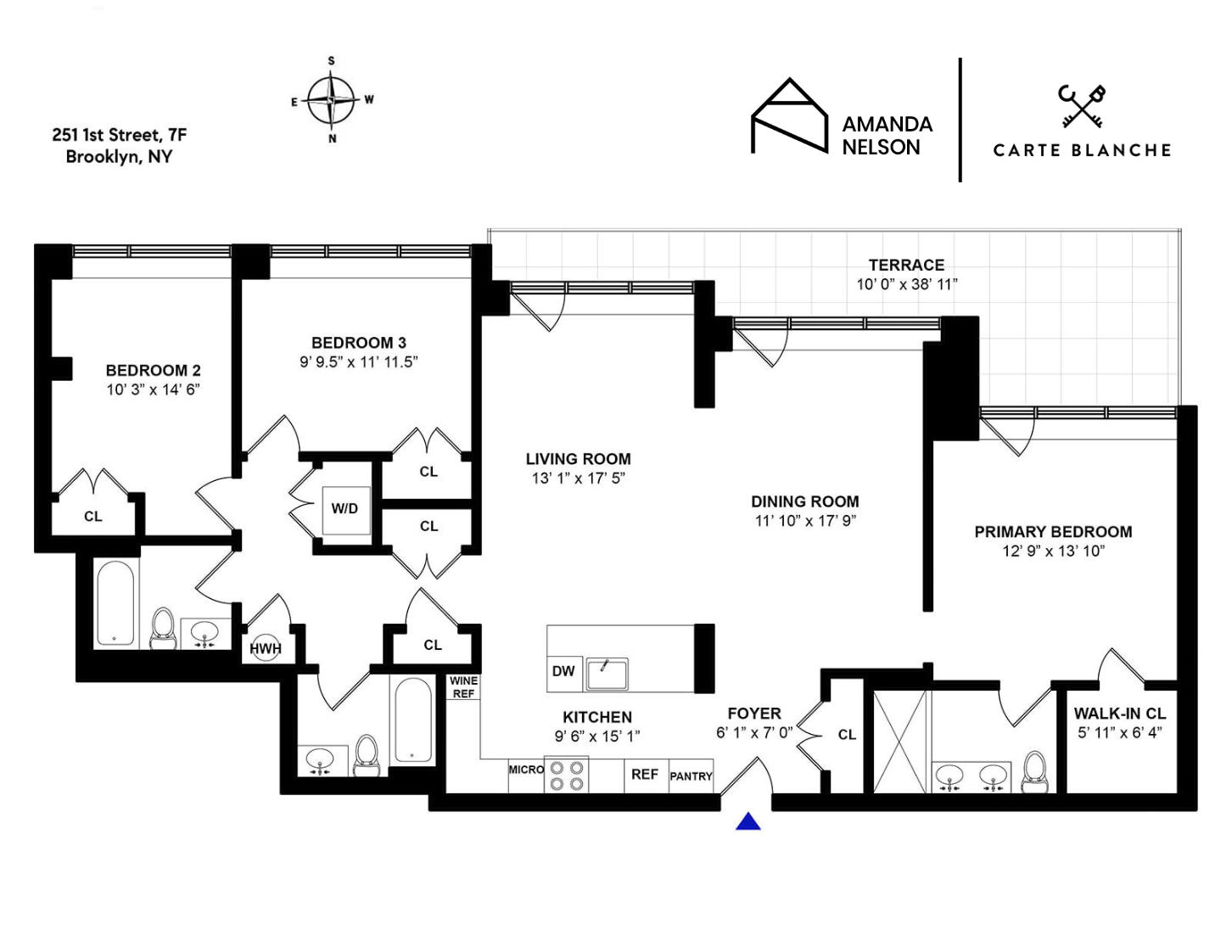 Floorplan for 251 1st Street, 7F