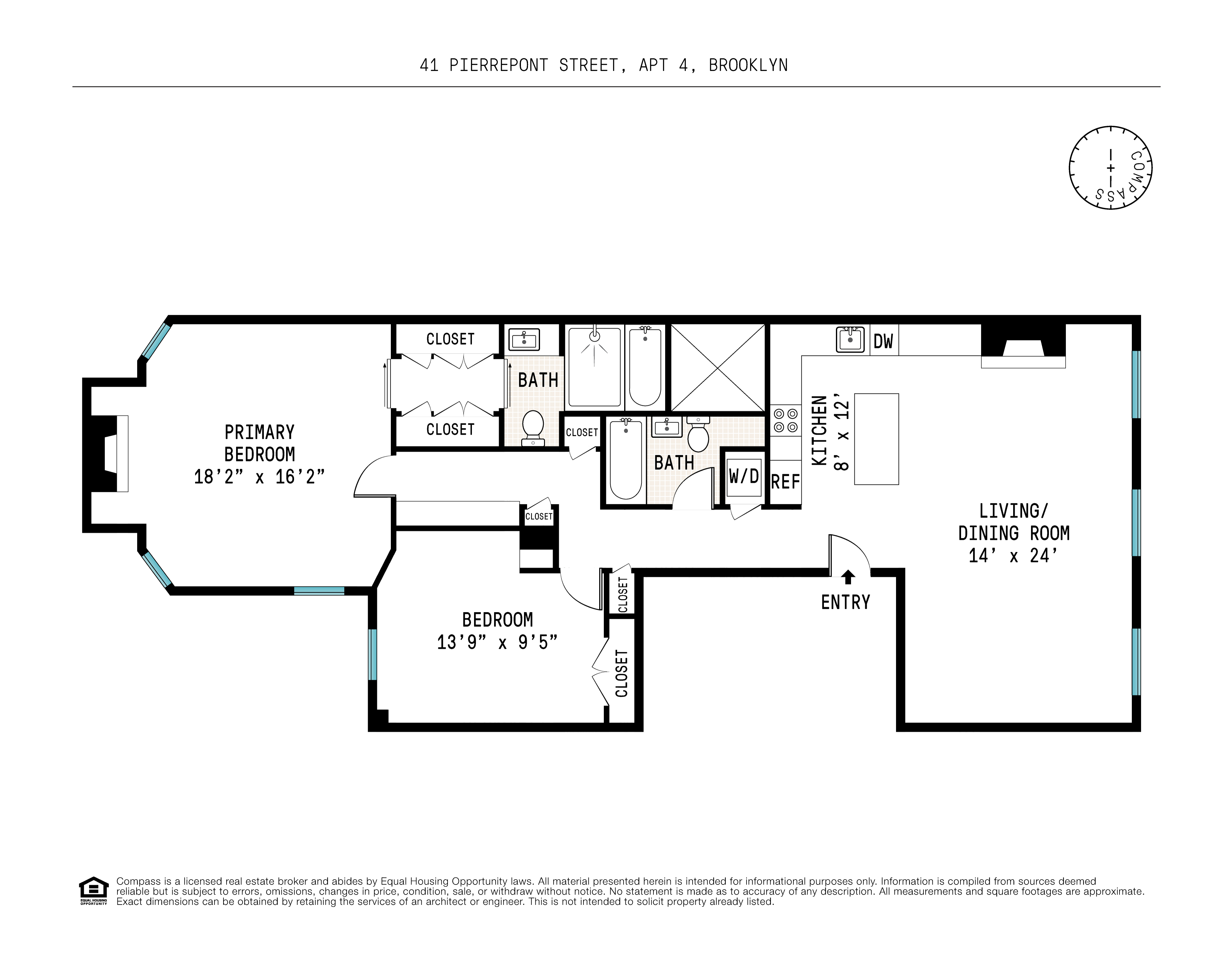 Floorplan for 41 Pierrepont Street, 4