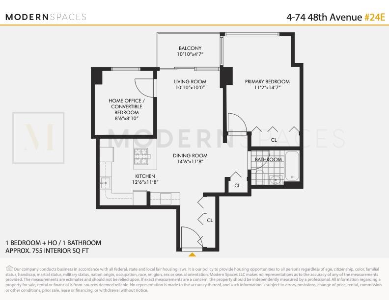 Floorplan for 4-74 48th Avenue, 24-E