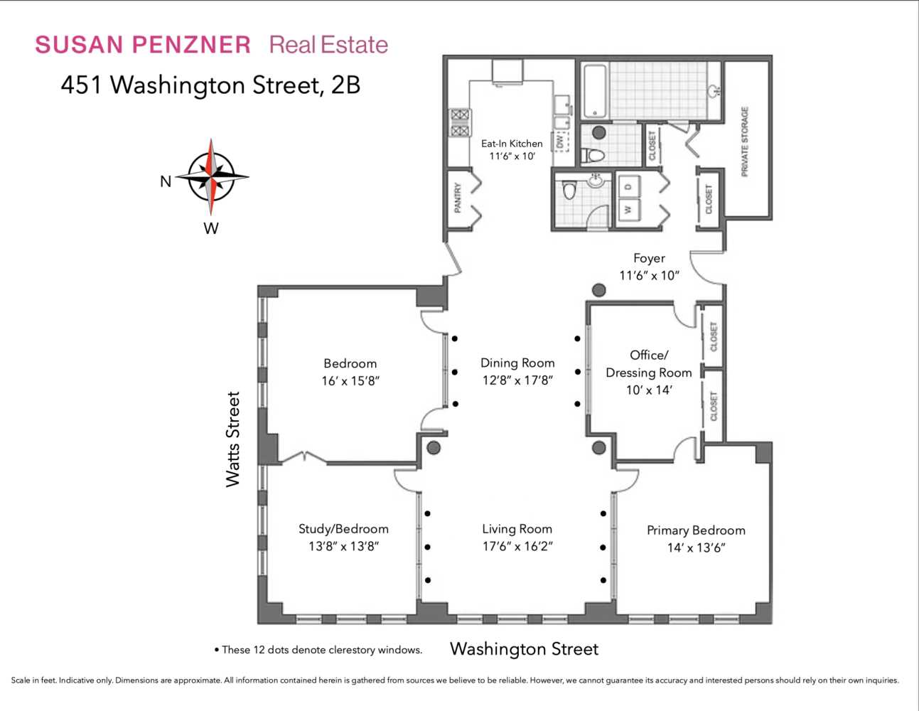 Floorplan for 451 Washington Street, 2B