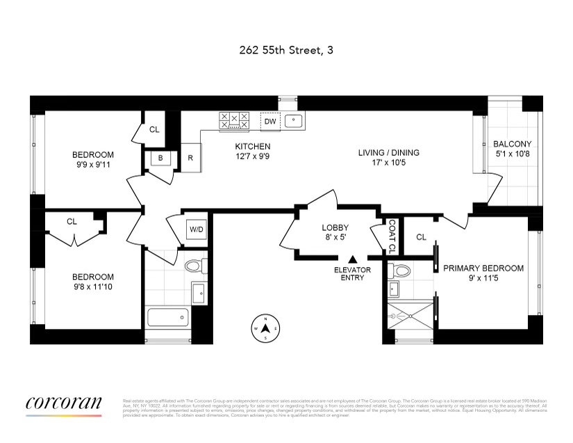 Floorplan for 262 55th Street, 3