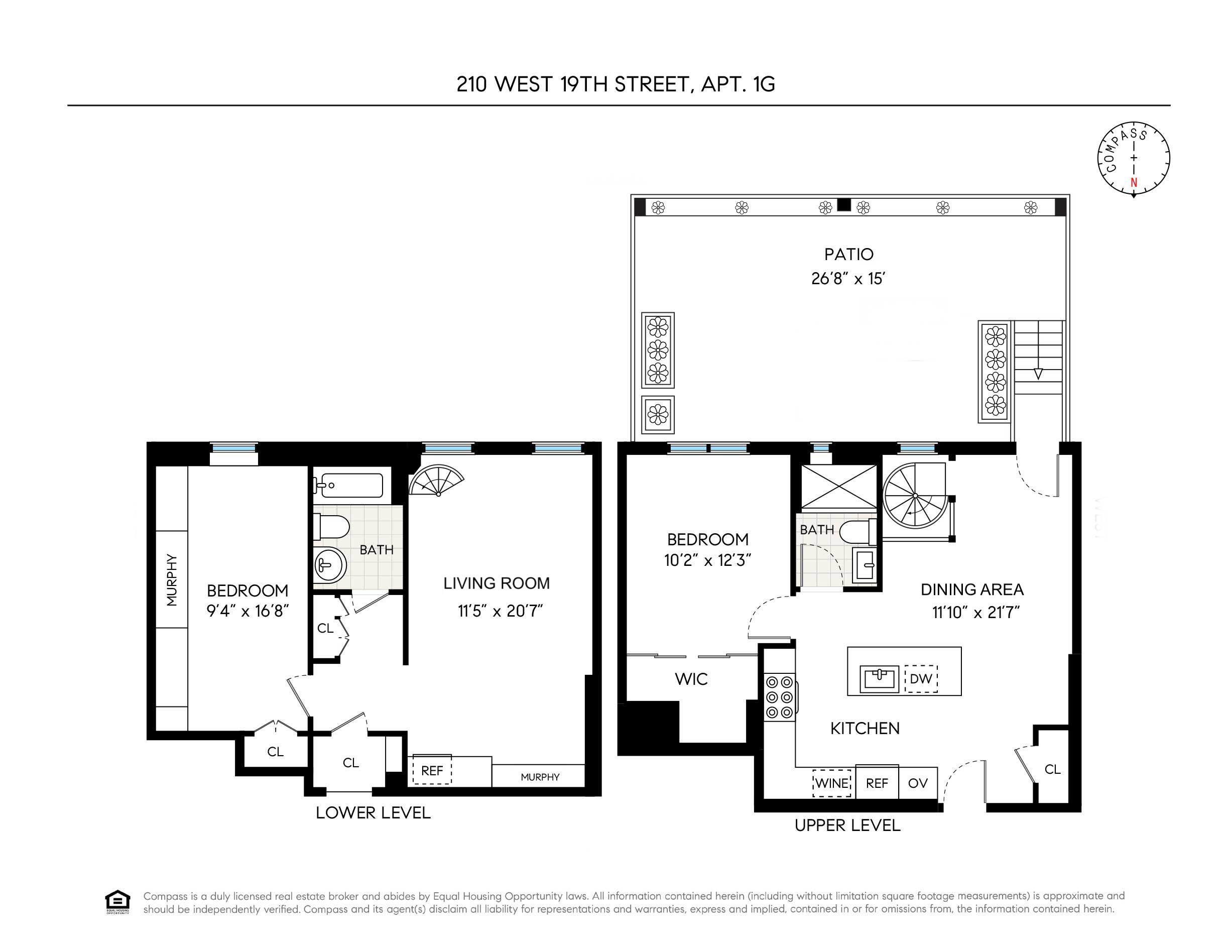 Floorplan for 210 West 19th Street, 1G