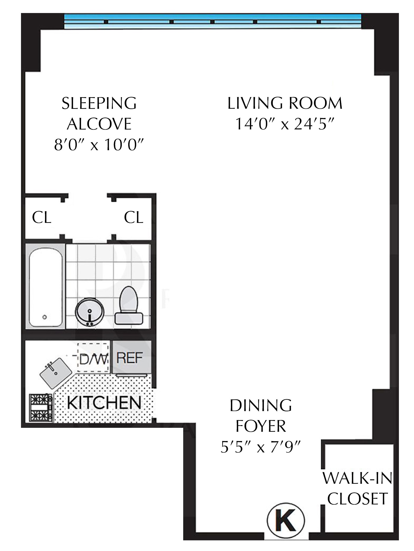 Floorplan for 200 Central Park, 8K