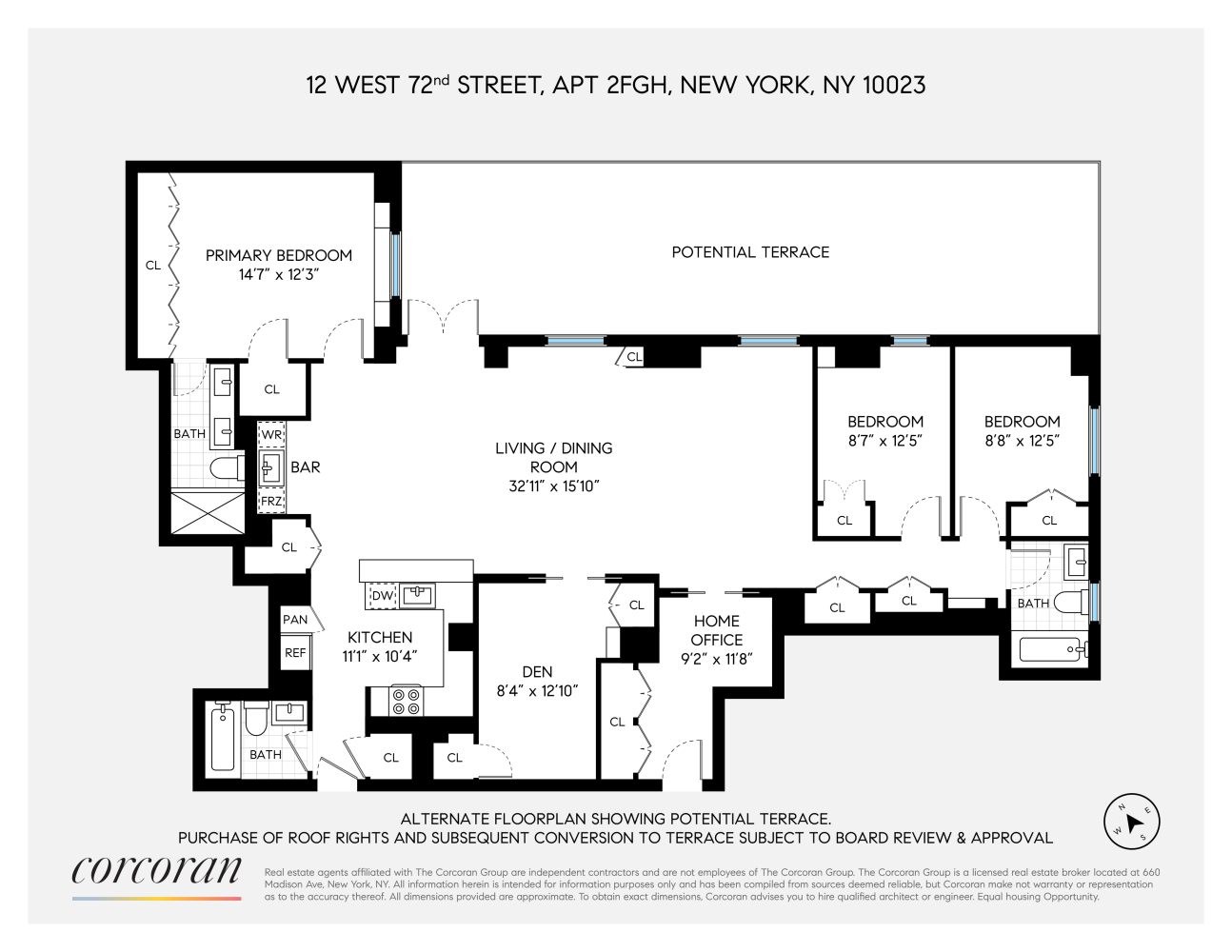 Floorplan for 12 West 72nd Street, 2FGH