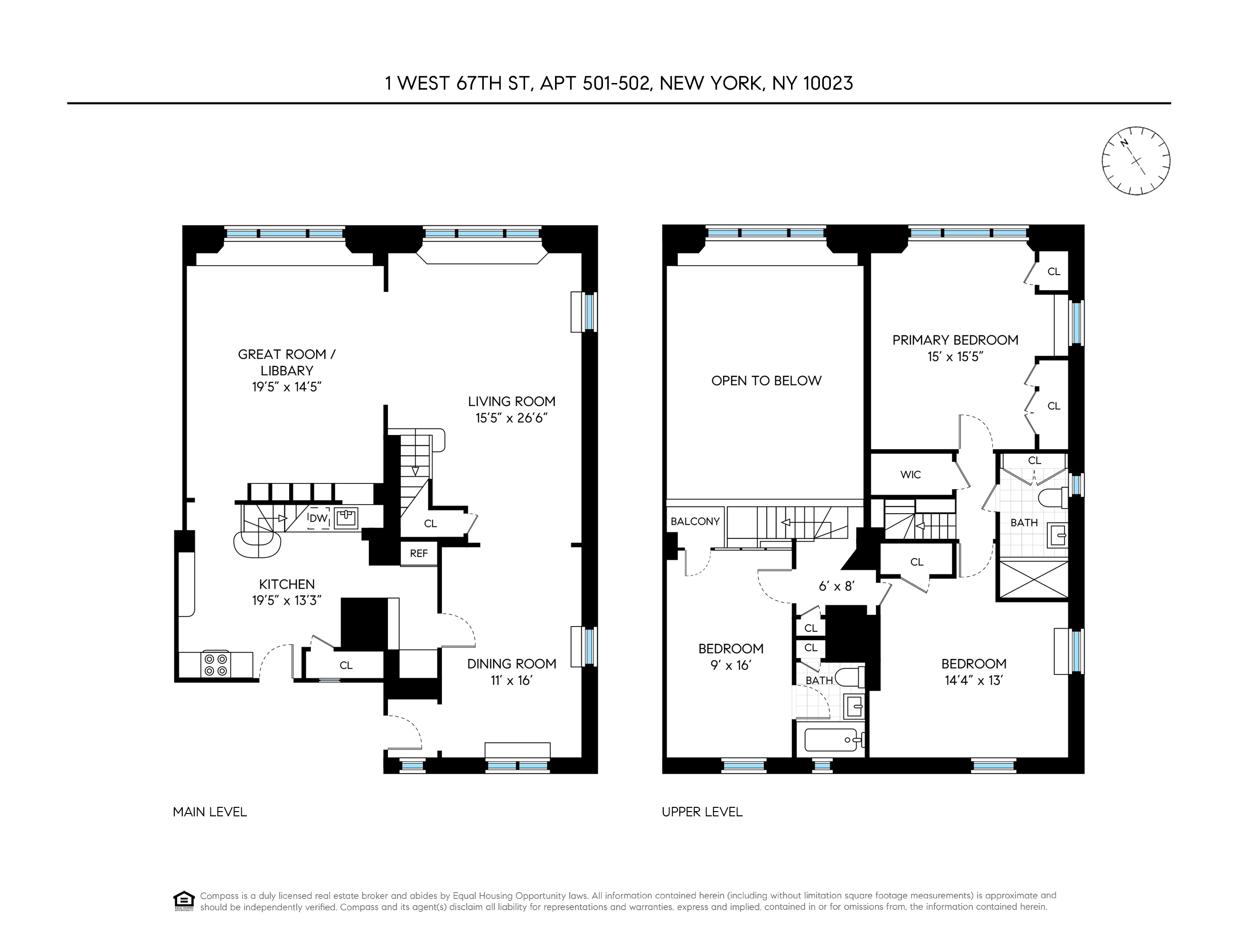 Floorplan for 1 West 67th Street, 501/502