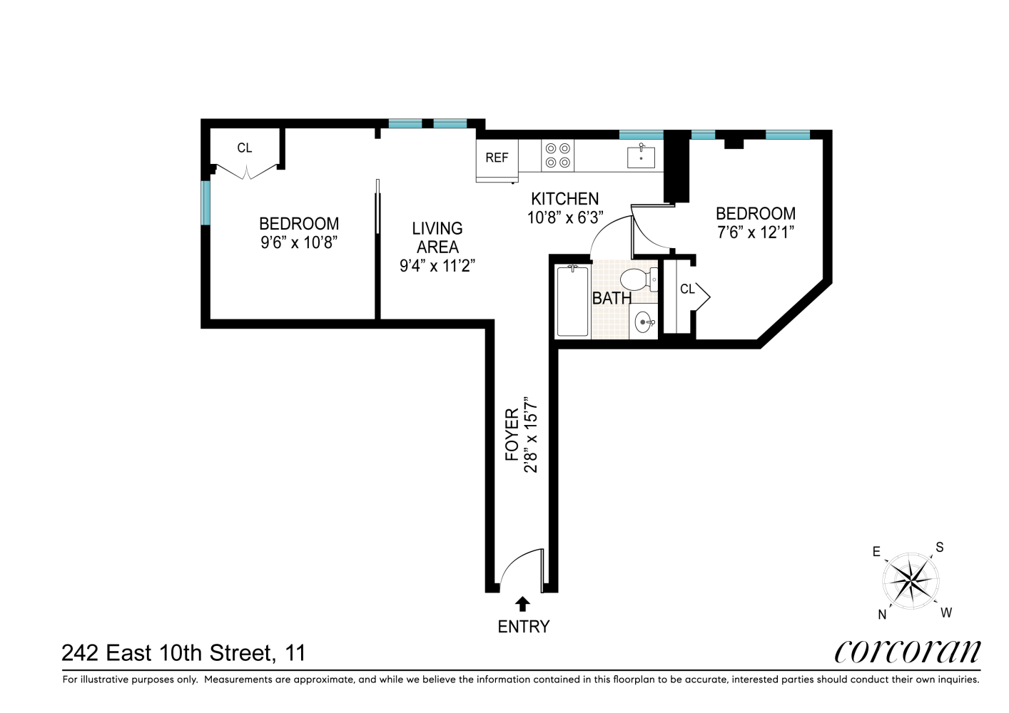 Floorplan for 242 East 10th Street, 11