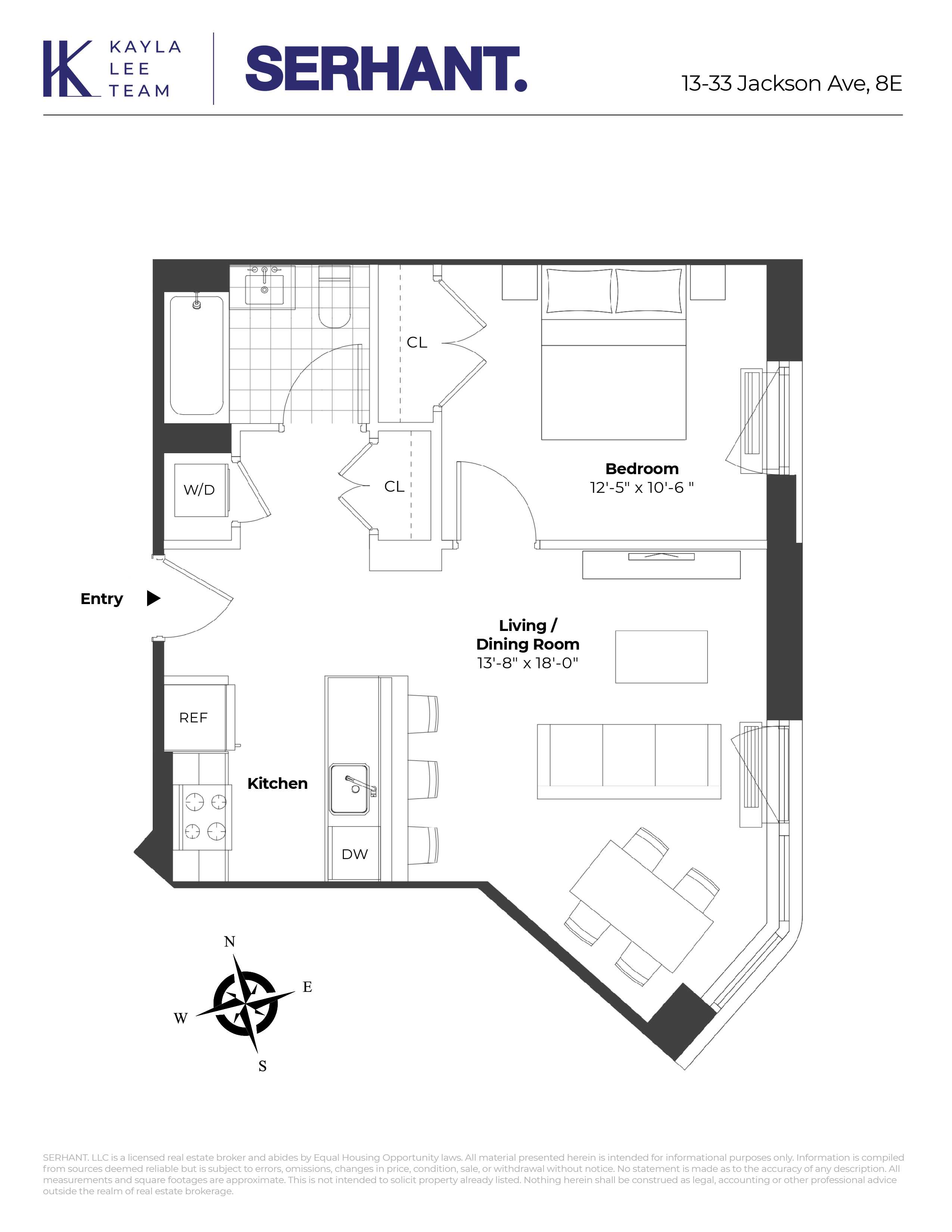 Floorplan for 13-33 Jackson Ave, 8E