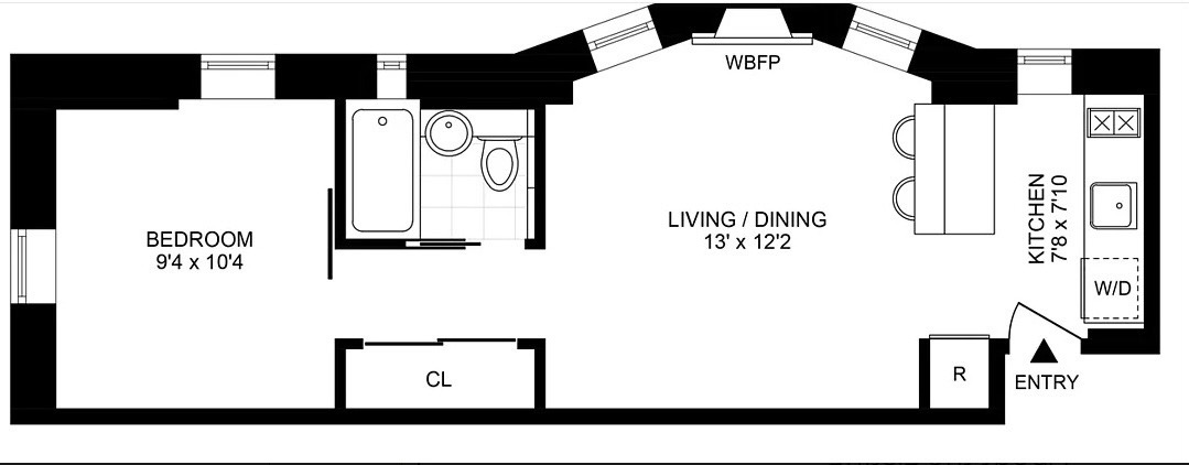 Floorplan for 46 West 65th Street, 1C