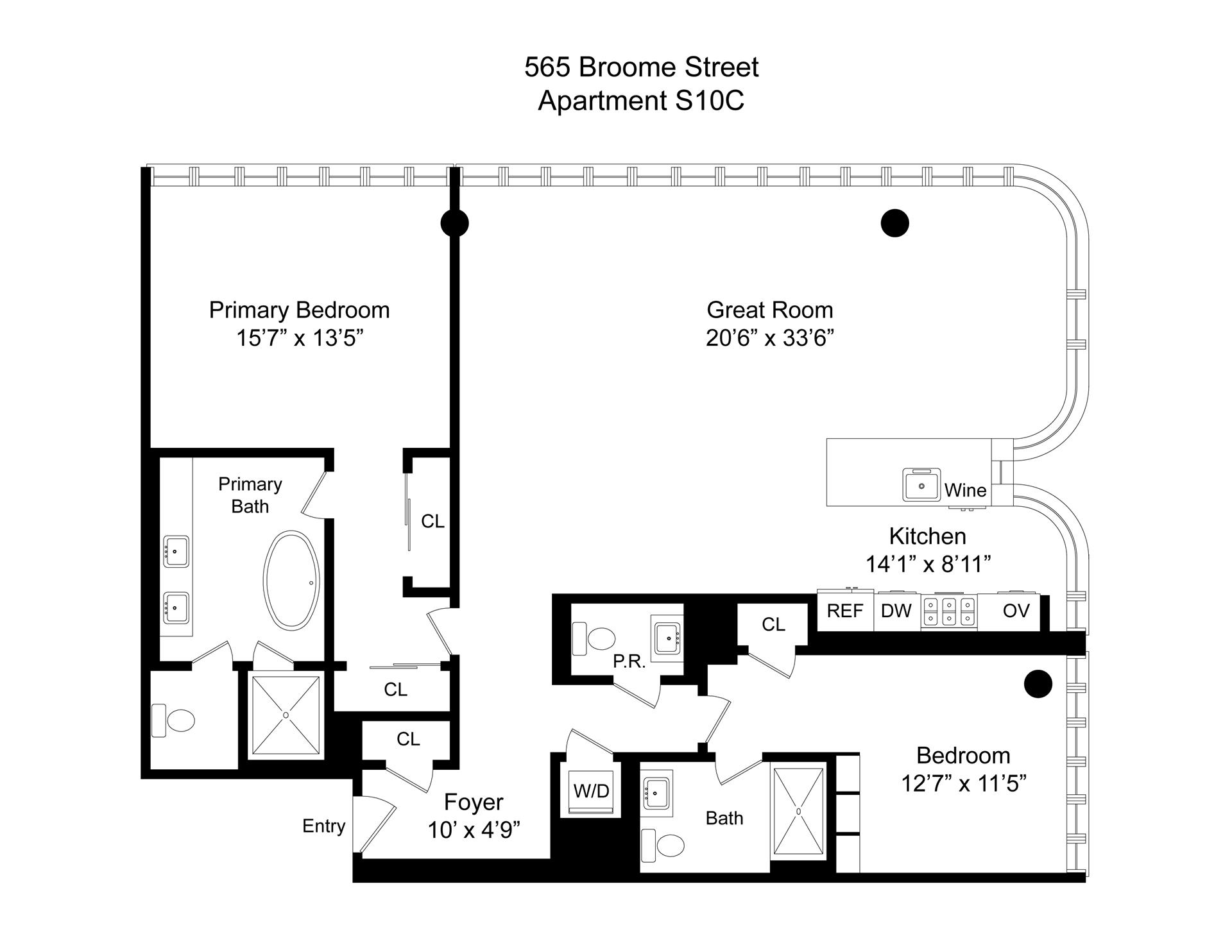 Floorplan for 565 Broome Street, S10C