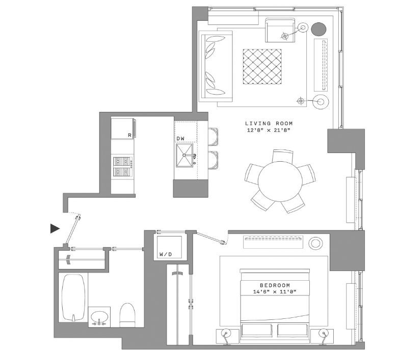 Floorplan for 389 East 89th Street, 14F