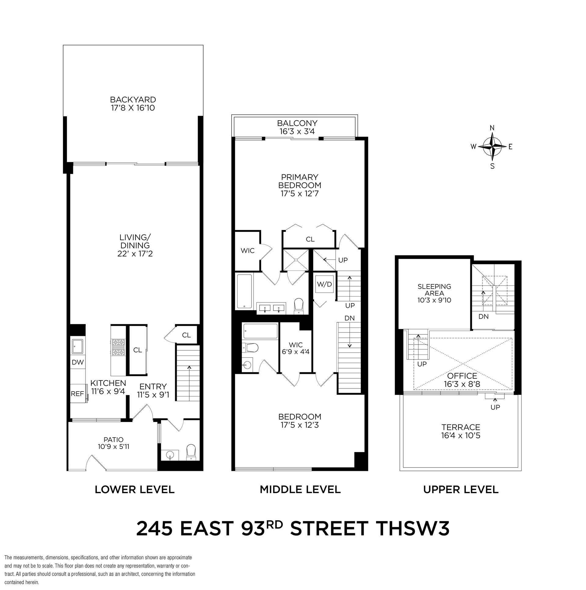 Floorplan for 245 East 93rd Street, THSW3