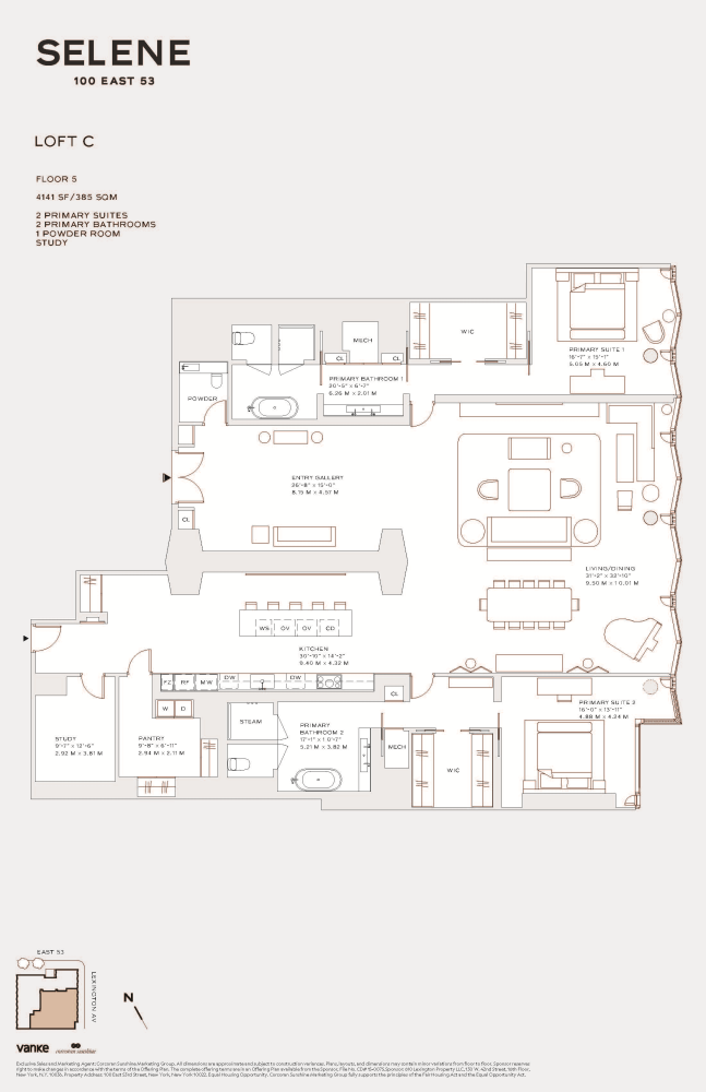 Floorplan for 100 East 53rd Street, 5C