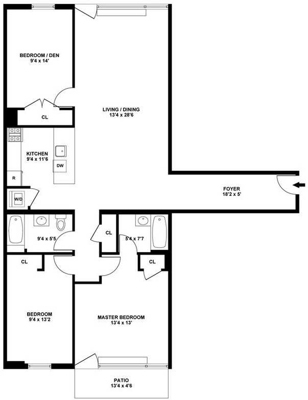 Floorplan for 158 Hester Street, 5-G