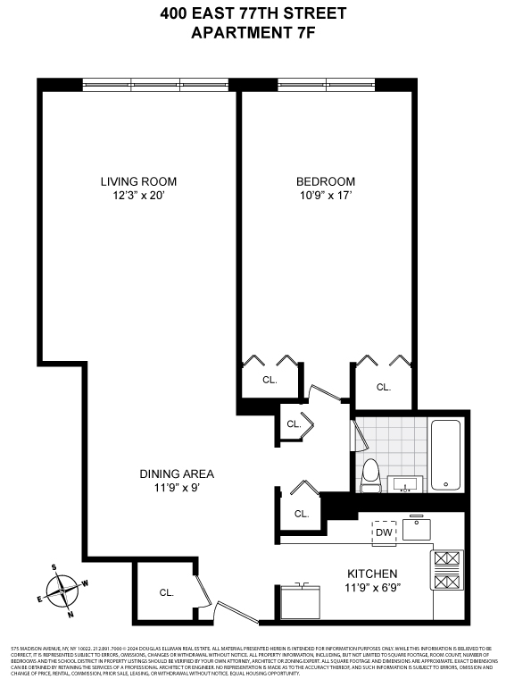 Floorplan for 400 East 77th Street, 7F