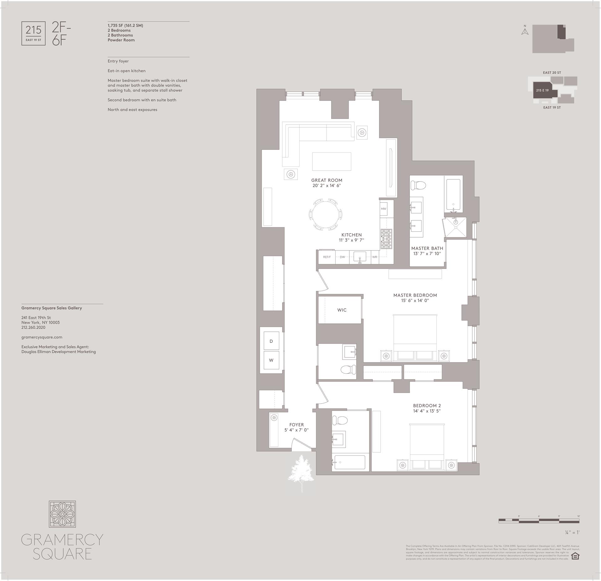 Floorplan for 215 East 19th Street, 6F