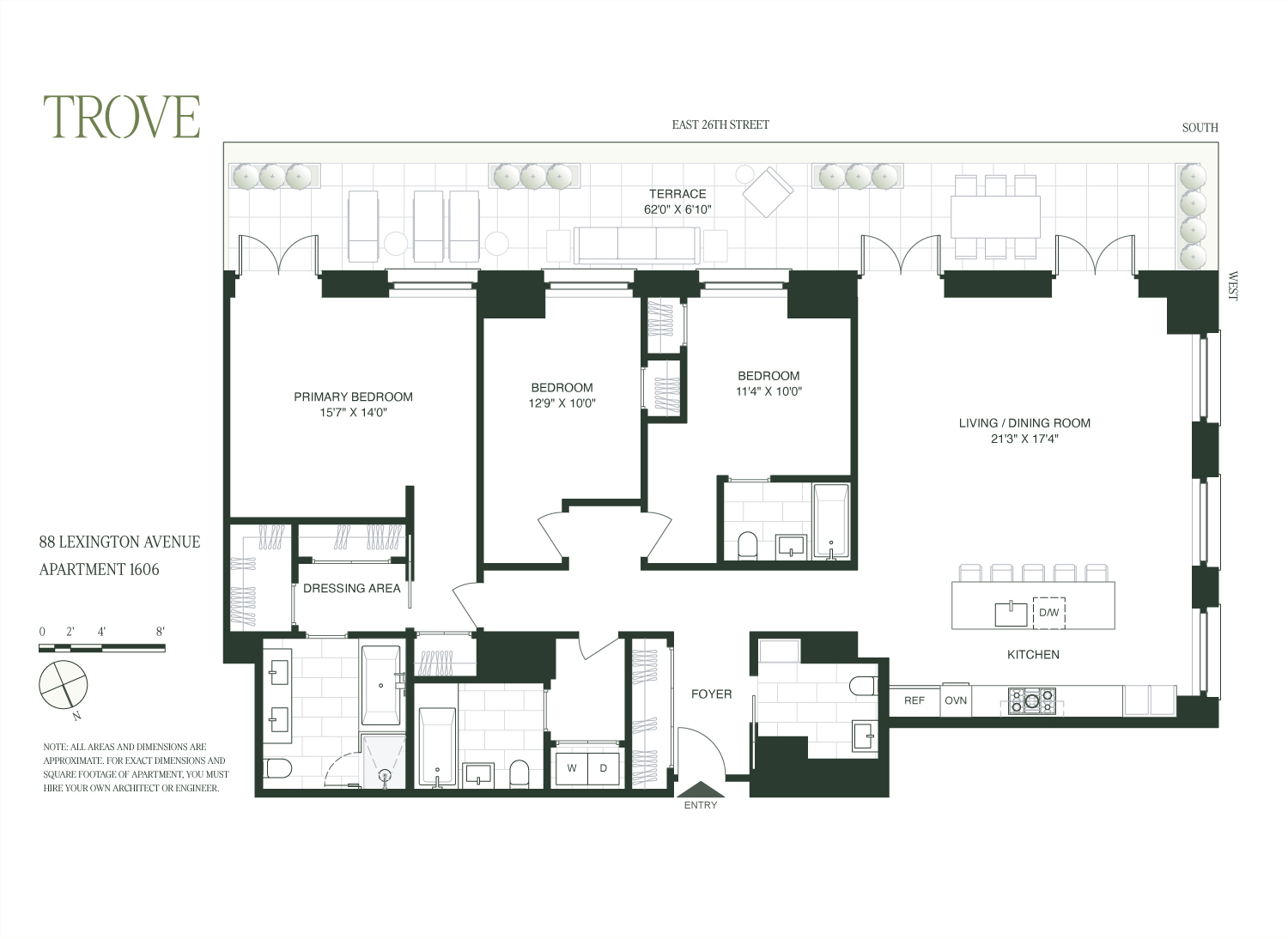 Floorplan for 88 Lexington Avenue, 1606