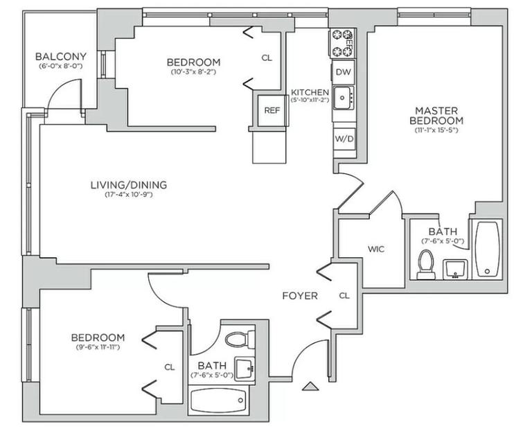 Floorplan for 75 West End Avenue, P34B