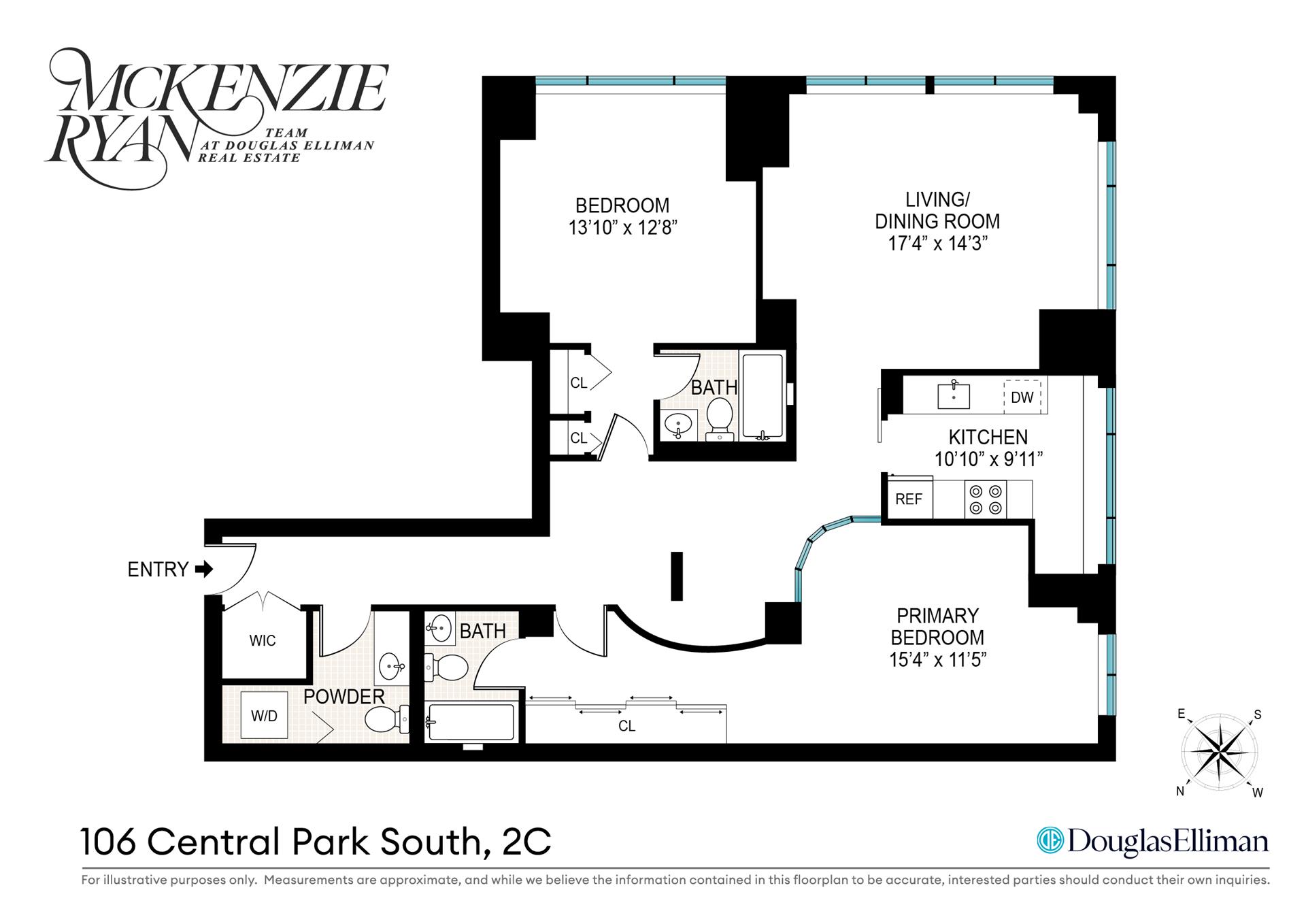 Floorplan for 106 Central Park, 2C