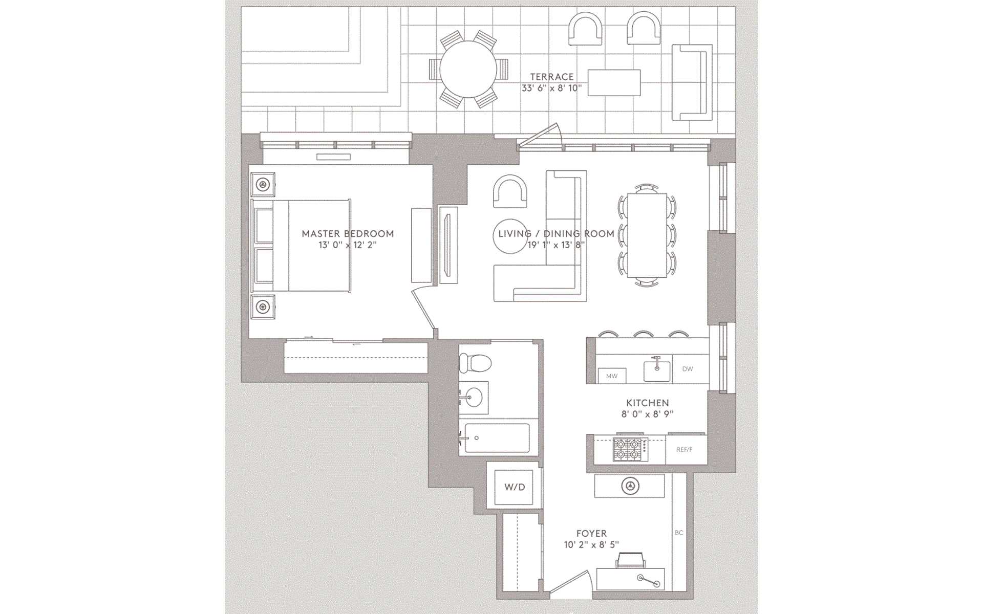 Floorplan for 225 East 19th Street, 102