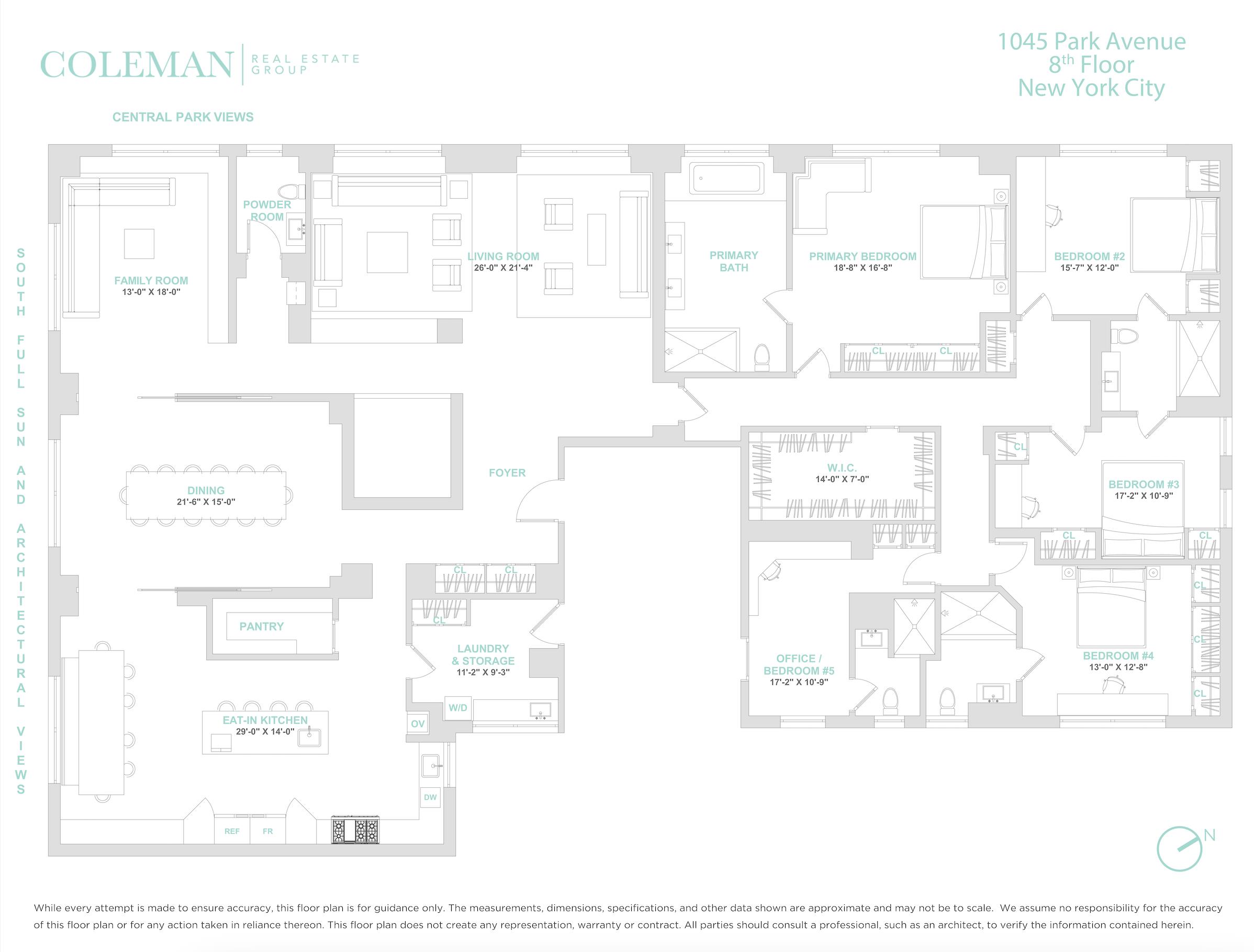 Floorplan for 1045 Park Avenue, 8