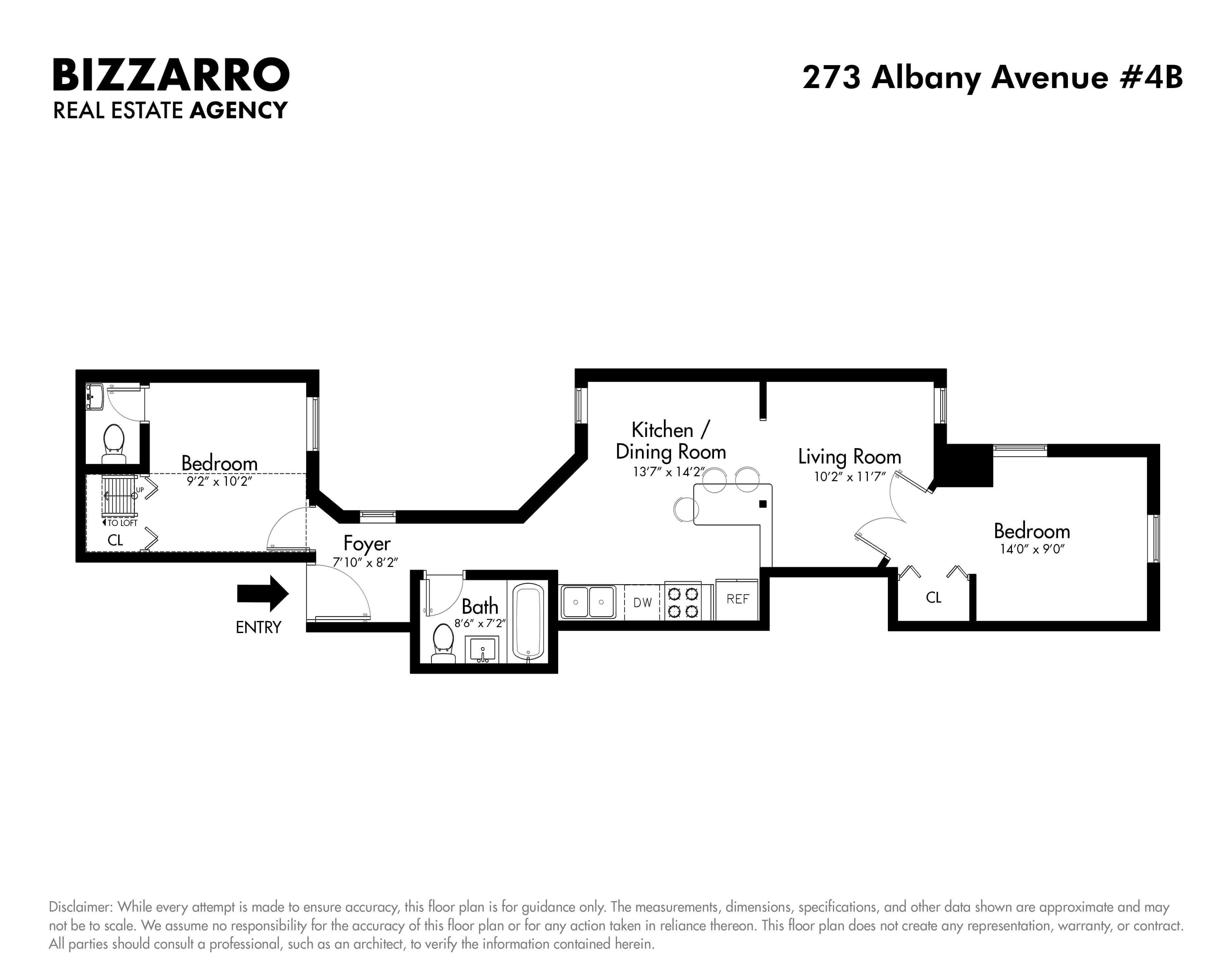 Floorplan for 273 Albany Avenue, 4B