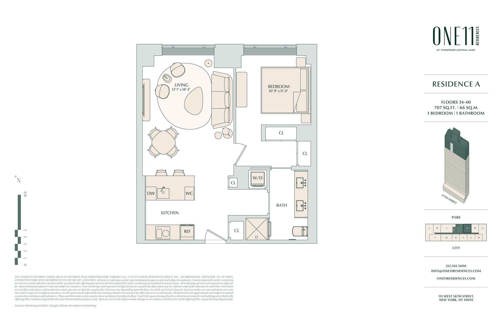 Floorplan for 111 West 56th Street, 37A