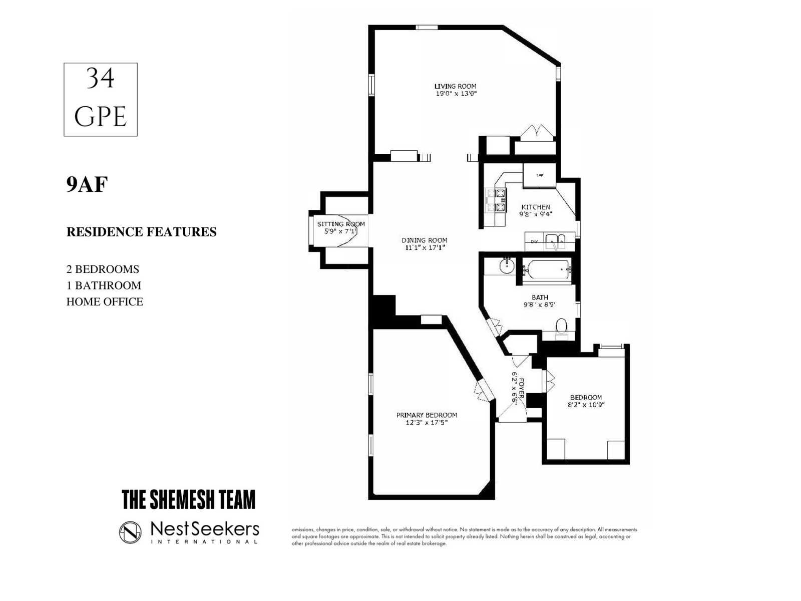 Floorplan for 34 Gramercy Park, 9-AF