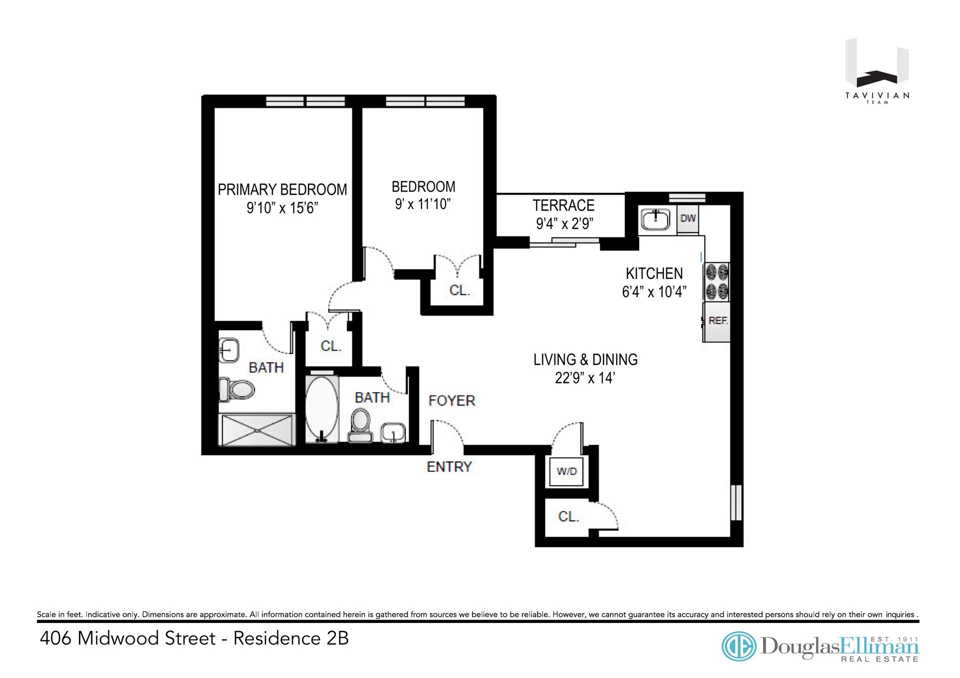 Floorplan for 406 Midwood Street, 2B