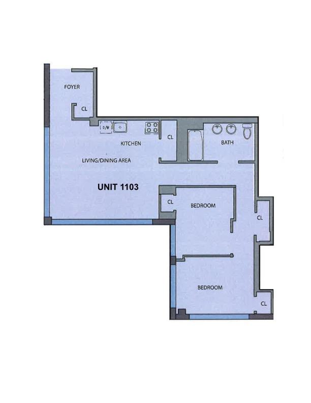 Floorplan for 2183 3rd Avenue, 1103