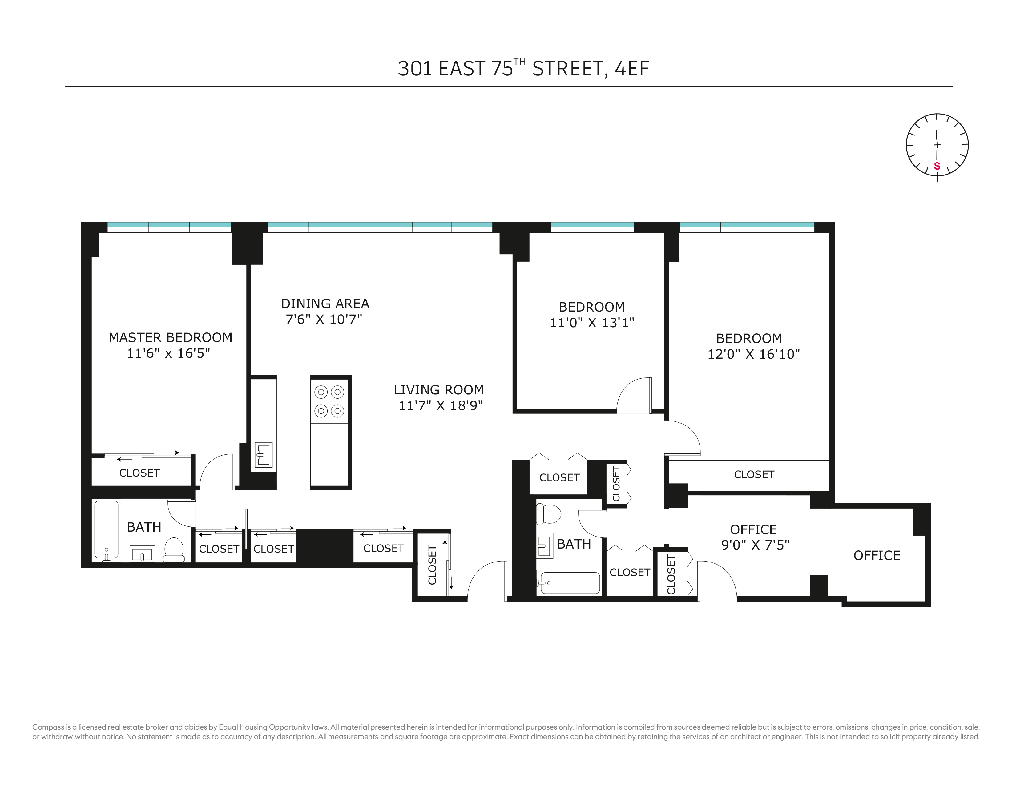 Floorplan for 301 East 75th Street, 4EF