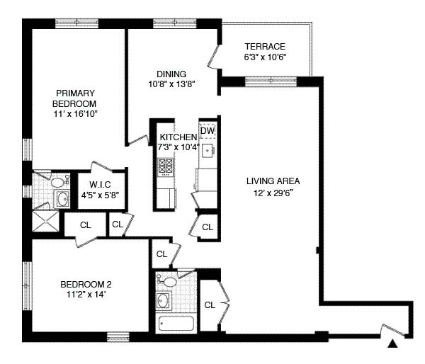 Floorplan for 2711 Ave X, 2C