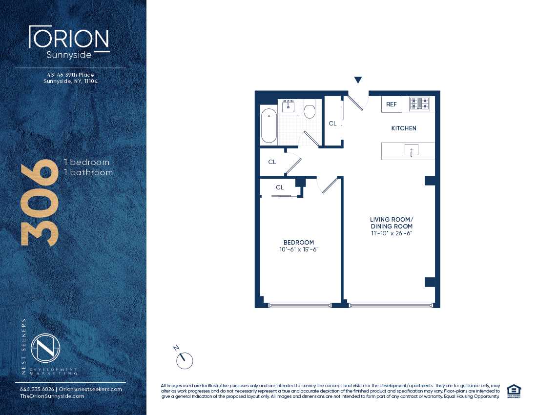 Floorplan for 43-46 39th Place, 306