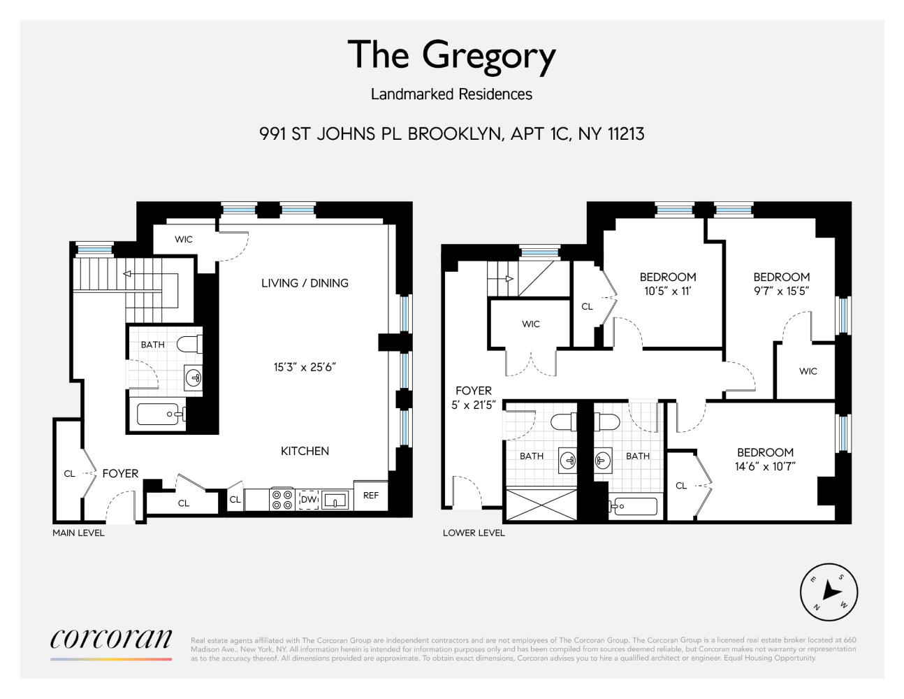 Floorplan for 991 St Johns Place, 1C